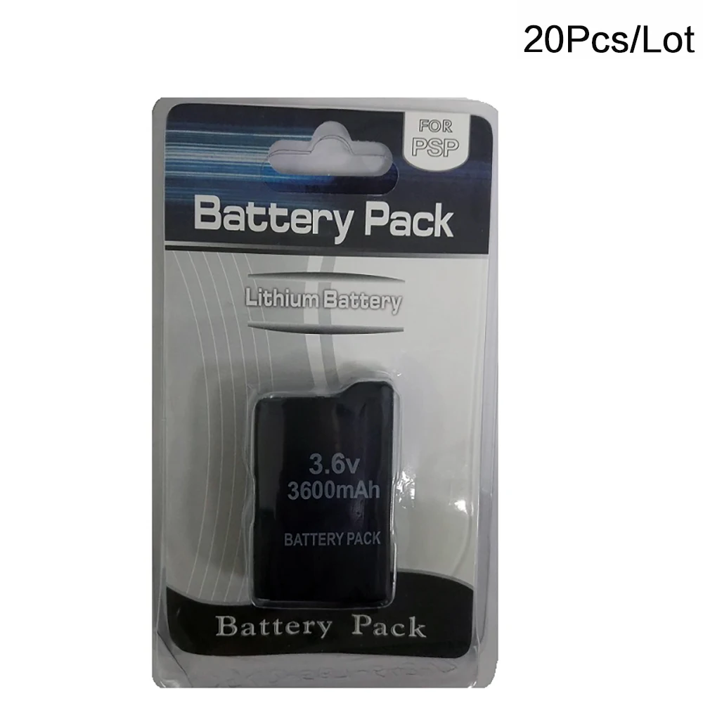 

20Pcs/Lot Li-Ion Battery For Sony PSP1000 PlayStation Portable PSP 1000 3600mAh 3.6V Lithium Rechargeable Batteries Wholesale