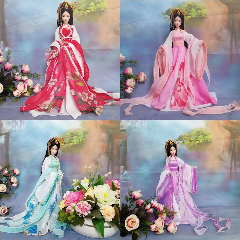 

1/6 Figure Doll OB27 30cm Barbi Blyth 1/4 1/3 BJD Clothes Ancient Costume Hanfu Dress Outfit For BJD/SD Girl or Boy Doll B0266