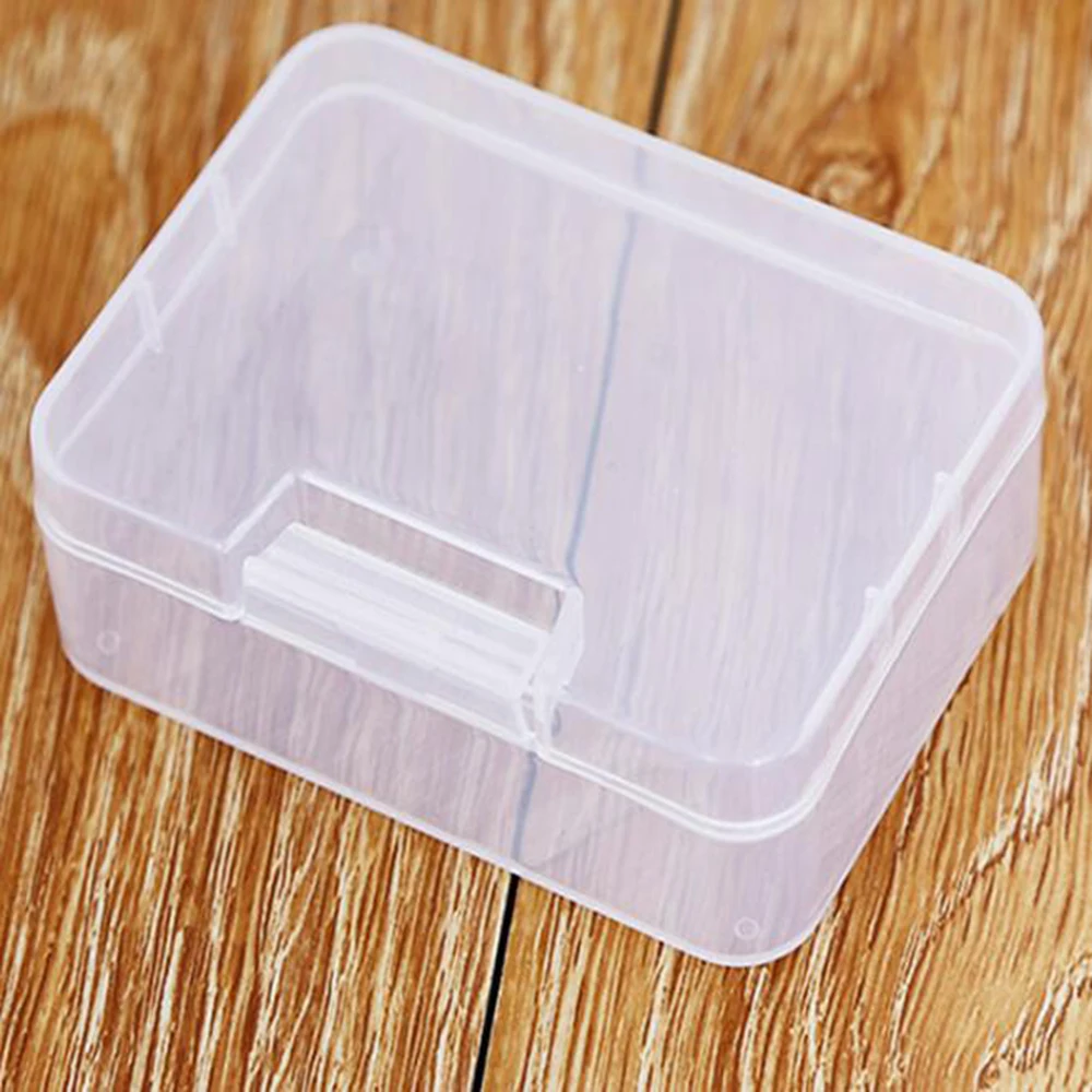 Plastic Transparent Jewelry Box Watch Organizer With Buckle Small Make Up Case Cosmetic Holder Empty Nail Manicure Tool Storage