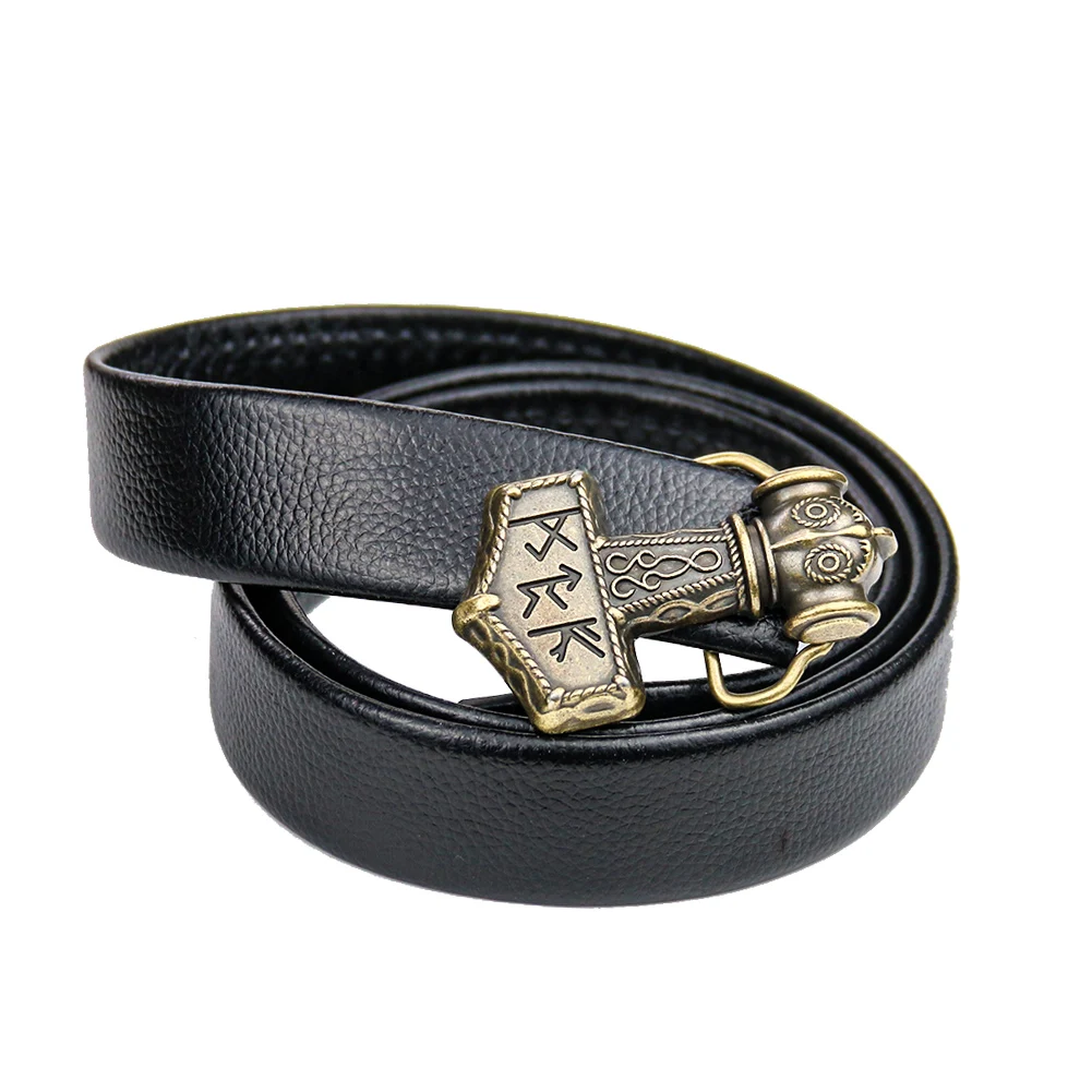 Western Odin Hammer Belt Buckle Northern Europe Viking Mythology King God Weapon Cowboy Man Homemad DIY Jeans Accessories Gift