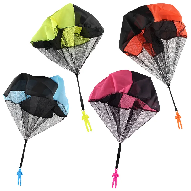 5pcs Plastic Ejecting Parachute Toy Outdoor Soldier Hand Throwing Parachute Toys for Kids Gift Fun Sports Play Game