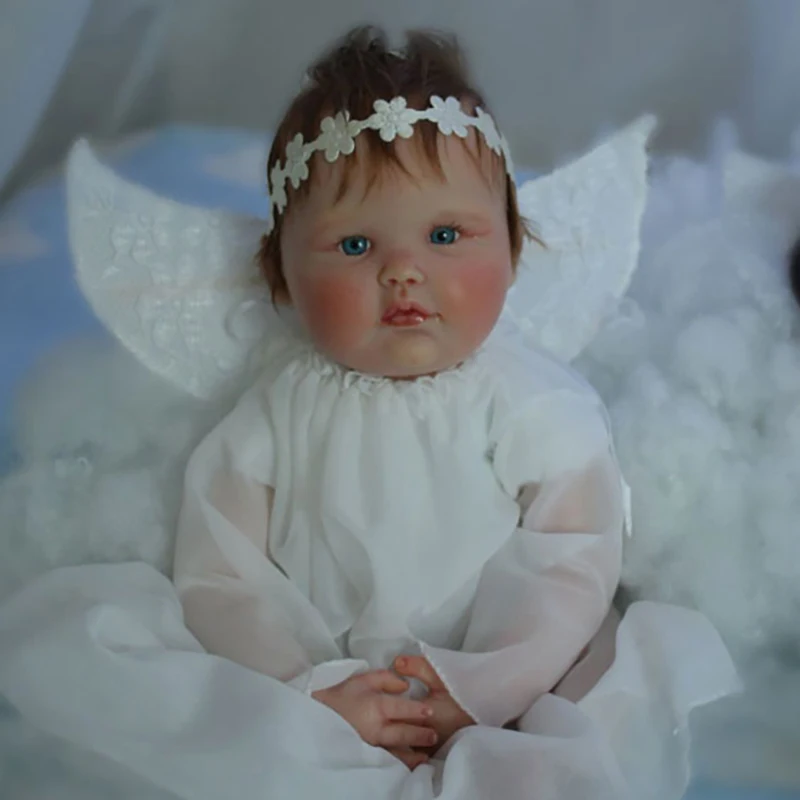 10inch Mini Reborn Doll Kit Baby Mina Unfinished Doll Parts with Body and Eyes