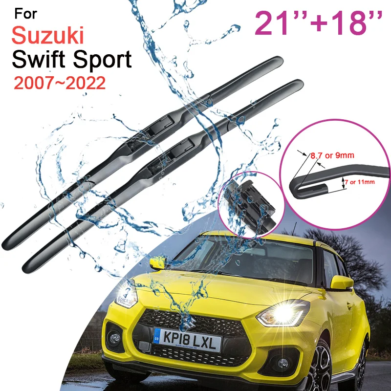 

Car Front Windshield Wiper Blades for Suzuki Swift Sport 2007 2008 2009 2010~2022 Two Frameless Rubber Snow Scraping Accessories