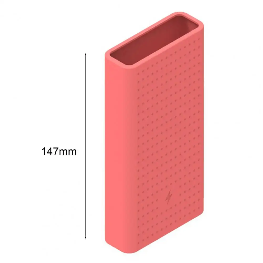 Dust Proof Solid Color Soft Silicone Case Protective Cover for 20000mAh Power Bank