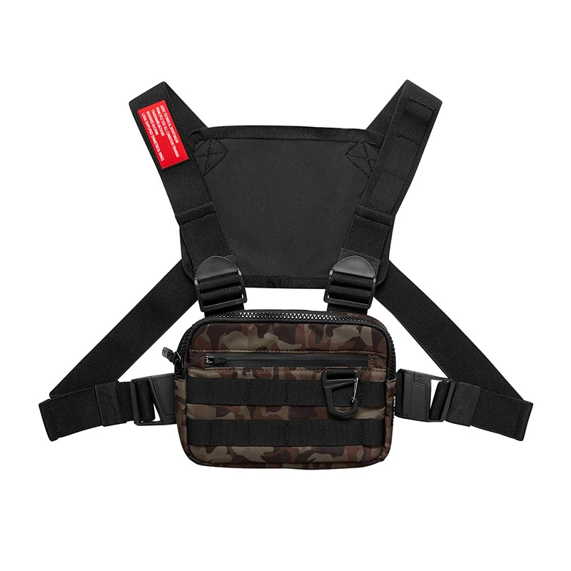 Chest Rig Running Bag Men Streetwear Hip Hop Waist Pack Fashion Outdoor Sport Gym Training Fitness Accessories Tactical Vest Bag