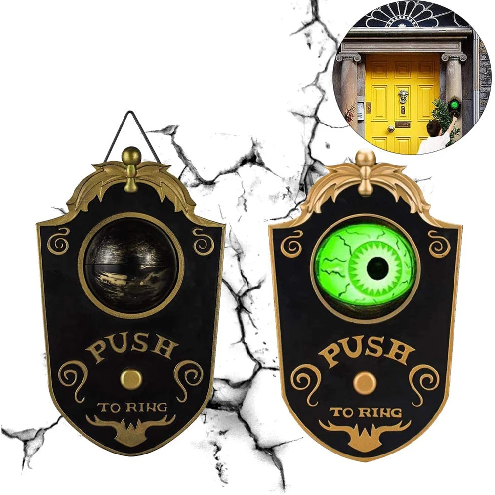 Halloween Door Decoration One-eyed Doorbell Funny Magical Doorbell Halloween Decorative Items Halloween Prop doorbell