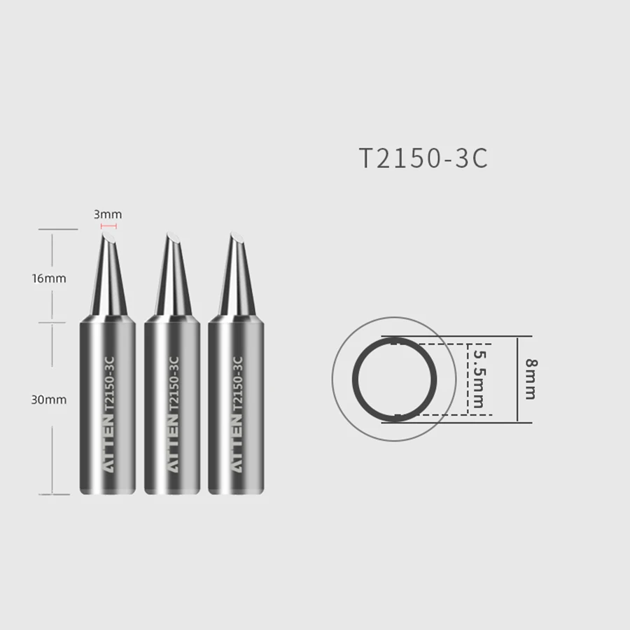 Original ATTEN Soldering Iron Tip Replacement Bit Head K B I 3C 5C 7C 3.2D 4.6D 6.5D Lead Free for ST-2150 ST-2150D