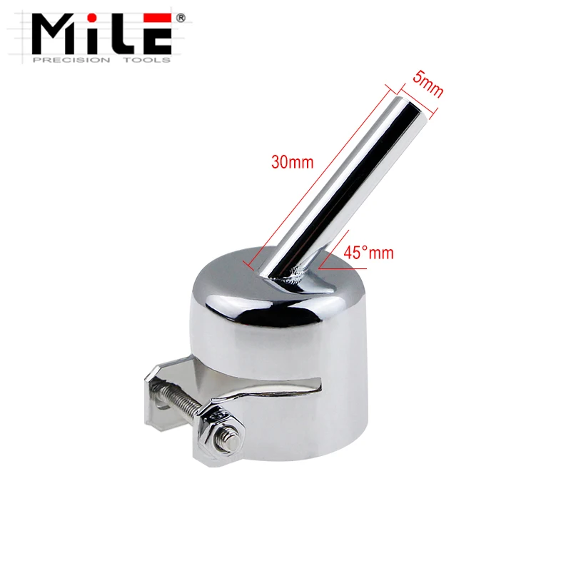 MILE Diagonal Air Nozzle 3mm 4mm 5mm Air Gun Nozzl Repair for Motherboard Welding Dedicated Air Gun Mouth