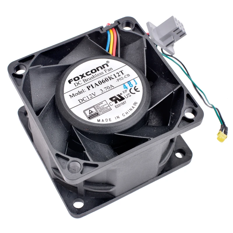 

PIA060K12T 6cm 60mm fan 60x60x38mm DC12V 3.70A super large air volume cooling fan for server chassis or retrofit