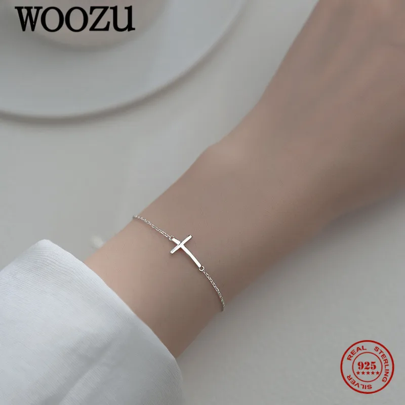 

WOOZU серебро 925 пробы геометрические простые блестящие фотообои для женщин индивидуальные рок вечерние ринки французский хип-хоп ювелирные изделия