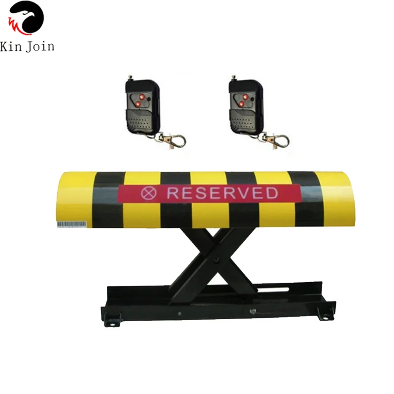 

2 Remote Control Folding Fold Down Security Parking Lock Barrier Bollard Post With Lock & Bolts(NO BATTERY INCLUDED)