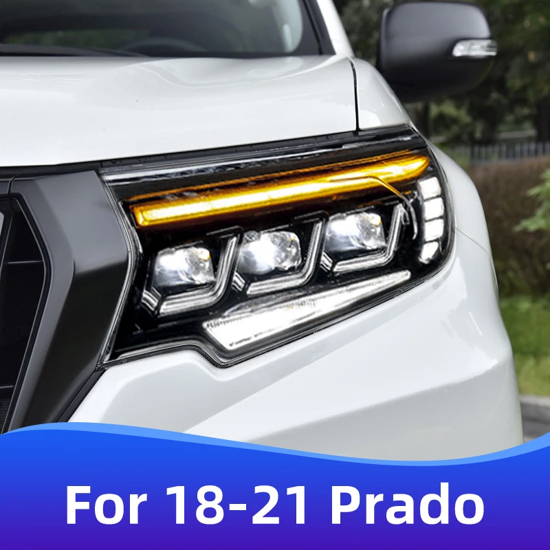 

For 2018-2021 Land Cruiser Headlight Assembly New Prado Modified Full LED Streamer Marquee Headlight Hawkeye Matrix Headlight