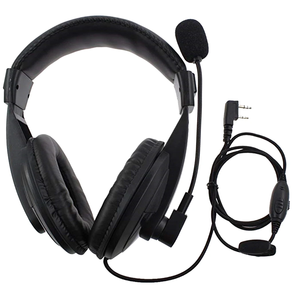 2pcs Noise Cancelling Headphone Wired Headphone Headset with boom mic microphone PTT MIC for 777S RT21/22/5R RD/5R/A 888S/82HP