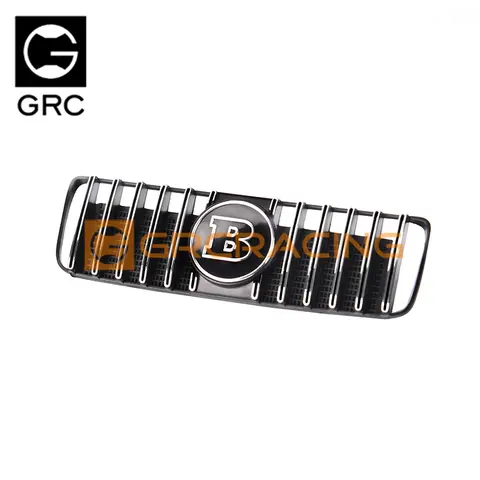 GRC หม้อน้ำ Grille Air Grille W/B โลโก้เงินชุบสำหรับ TRAXXAS TRX4 G500 TRX6 G63 Benz # g162BP