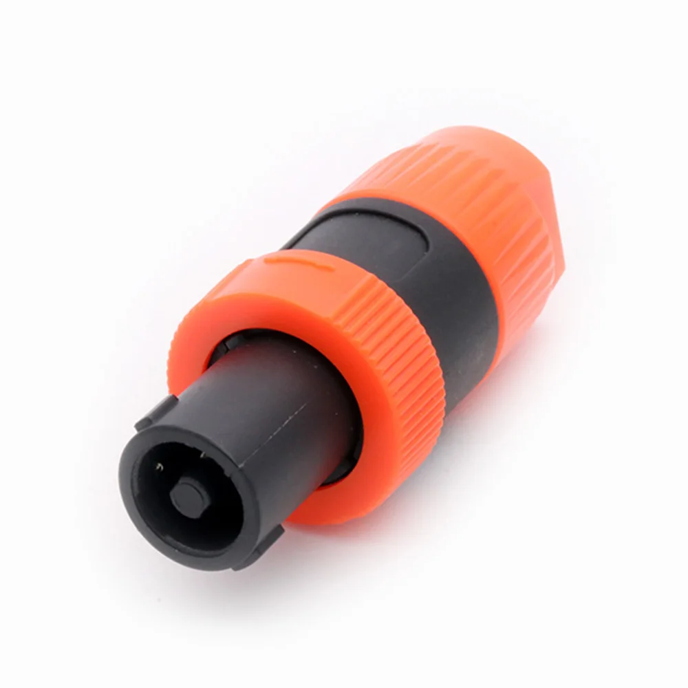 R Connector 1pc Speakon 4Pin Plug Speaker Cable Connectors 4 Pole Powercon Plug Male Audio Connector orange