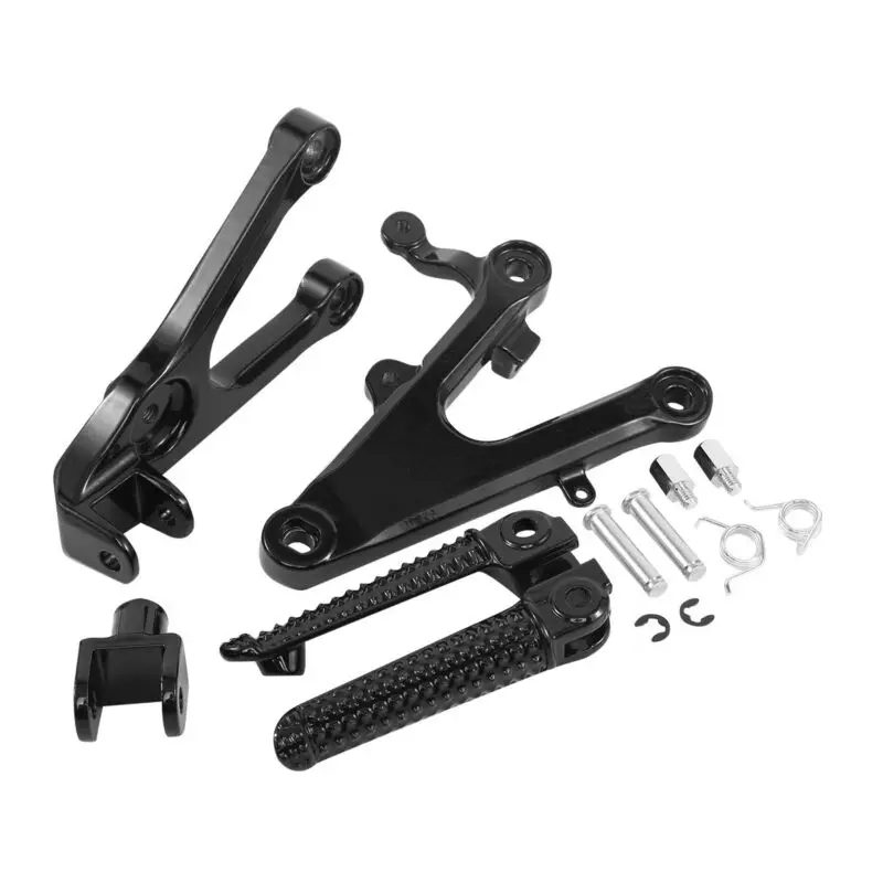 Motorcycle Front Footrest Foot Pegs bracket For Yamaha YZF R6 2003-2005 2004 YZF-R6S 2006-2009 Silver/Black