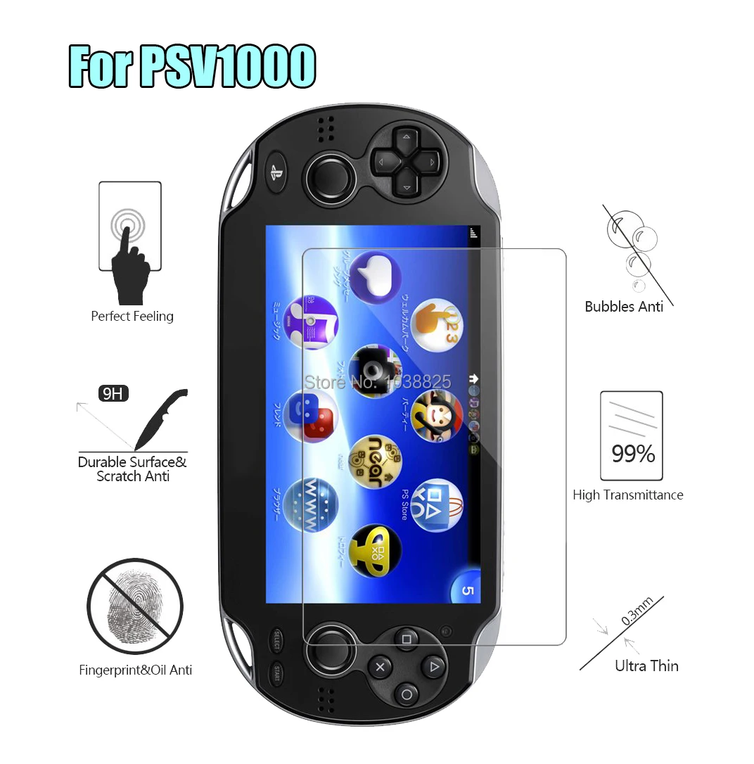 Película protectora de alta transparencia para PSVITA, película frontal y trasera, HD, 10 piezas, para PSV1000, sin empaquetar, 1000