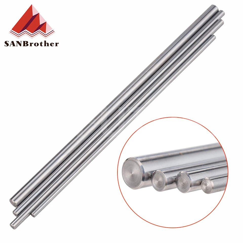 2pcs 6mm 8mm 10mm 12mm 16mm 400mm 800mm linear shaft 3d printer parts 8mm 400mm Cylinder Chrome Plated Liner Rods axis