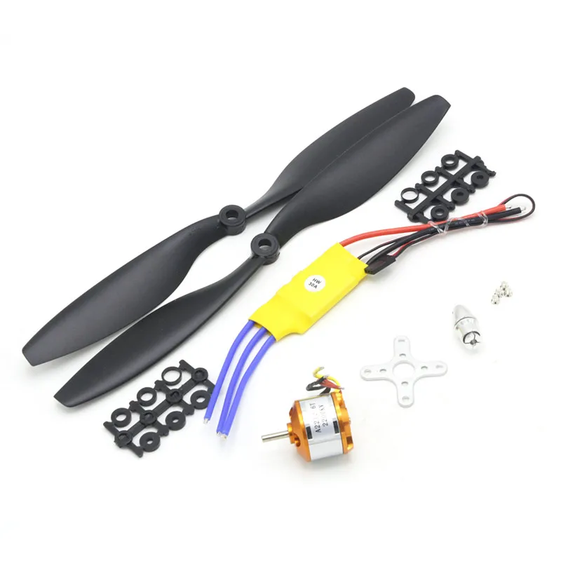 A2212 1000KV 2200 Brushless Outrunner Motor +SimonK 30A ESC+1045 Propeller(1 pair) Quad-Rotor Set for RC Aircraft Multicopter