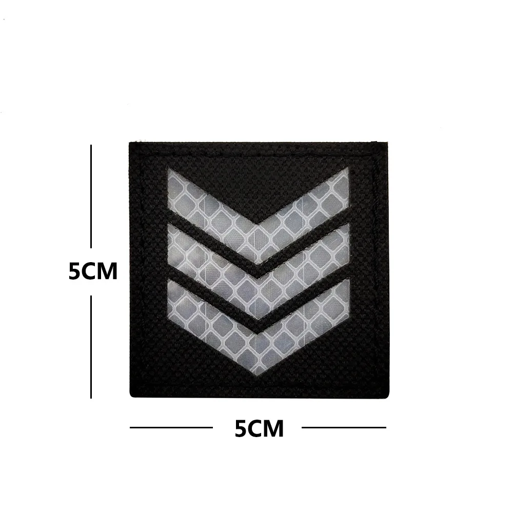 Chevrons Sergeant Stripes US Army Infrared Reflective IR Patches Military Uniform Rank Arms Shoulder Hook Tab Badges