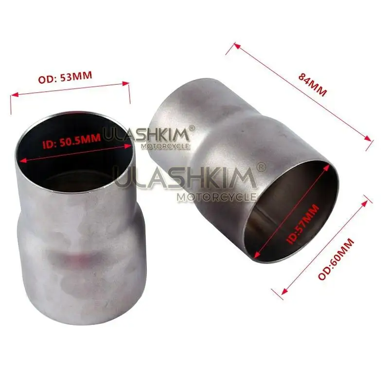 universal Motorcycle exhaust pie Convertor Adapter Steel Motorcycle Exhaust Connector Connecting Link Down Pipes Q image 5