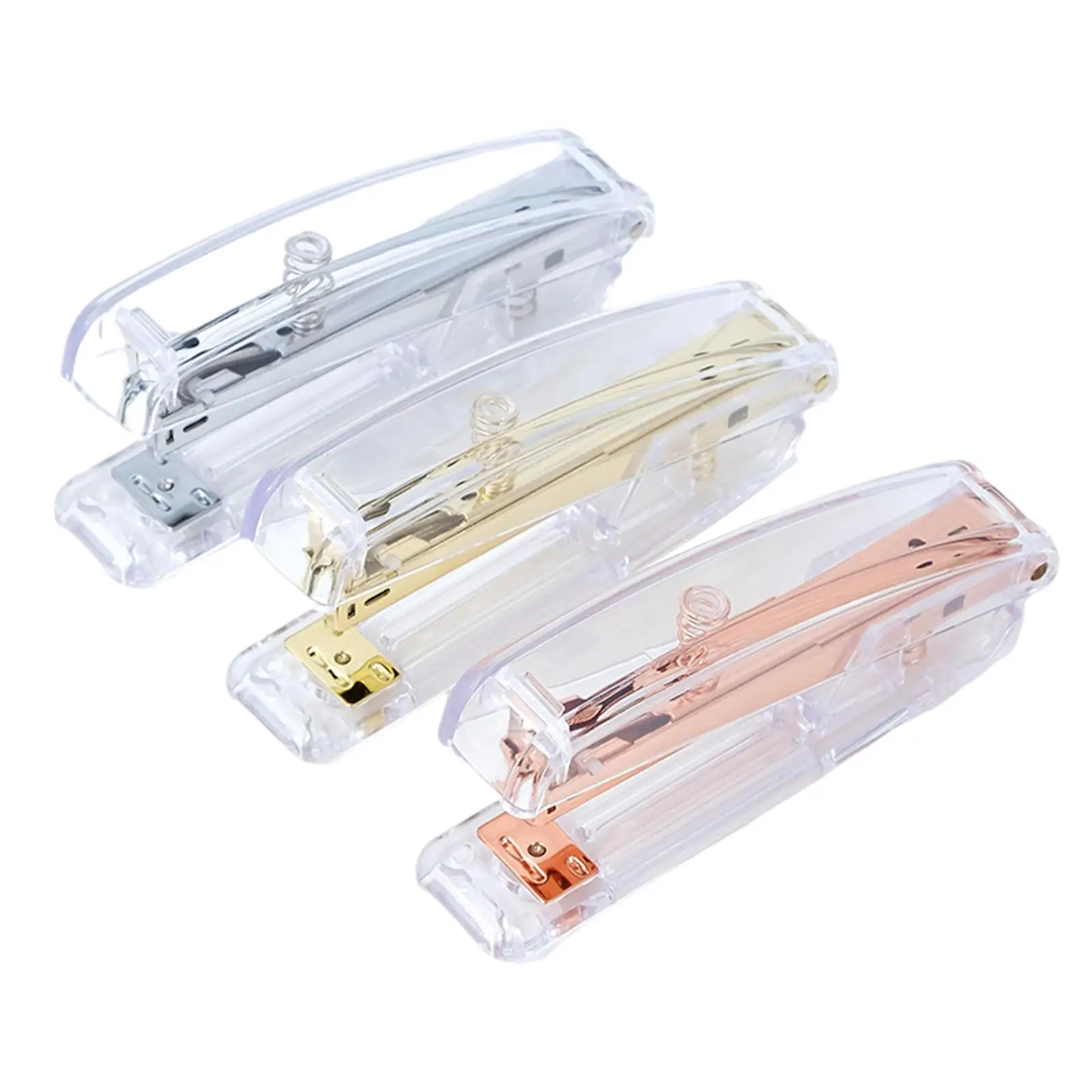 Clear Acrylic Stapler, Stationery Effortless Standard Stapler Manual Stapler Desktop Stapler for School Office Home Student