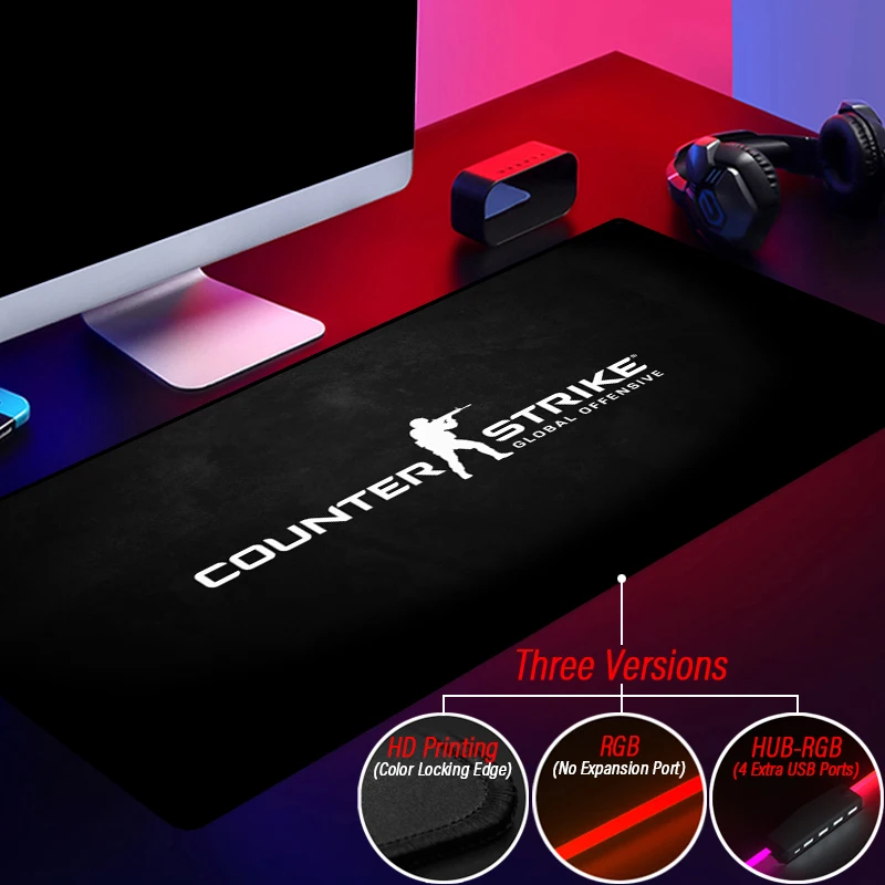 Extra Large HUB Gaming Mousepad Art Counter Strike Mouse Pad HD Compute 4 Port USB Desk Slipmat XXL For CS-GO Custom Carpet