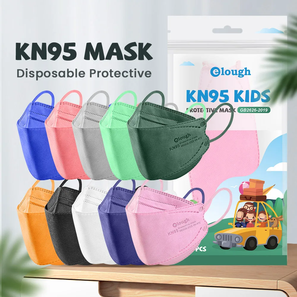 Elough KIDS 10-100 PCS niños ffp2 mascarillas fpp2 homologadas respiratory kn95 FACE MASK certificadas Children mask FFP2MASK CE