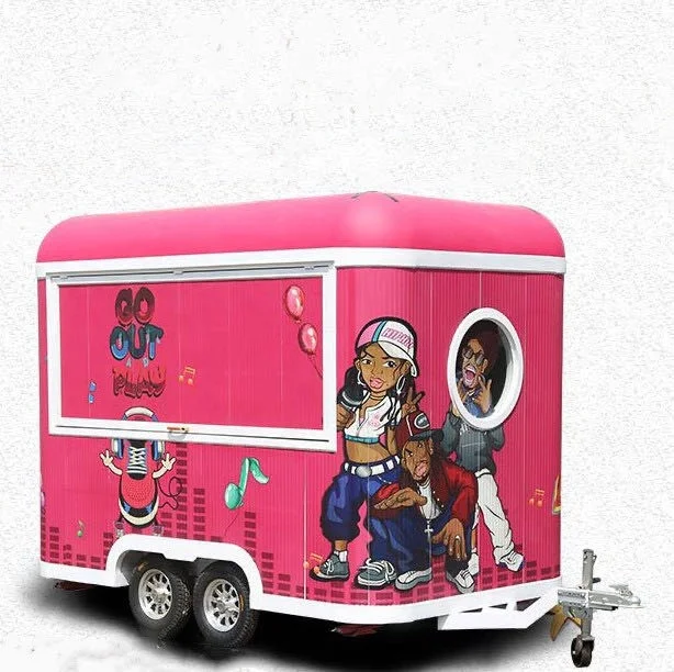 Remolque de comida para el hogar, carrito de venta de café, perro caliente, Burbuja de té, quiosco, camión de comida, cocina móvil, gran oferta