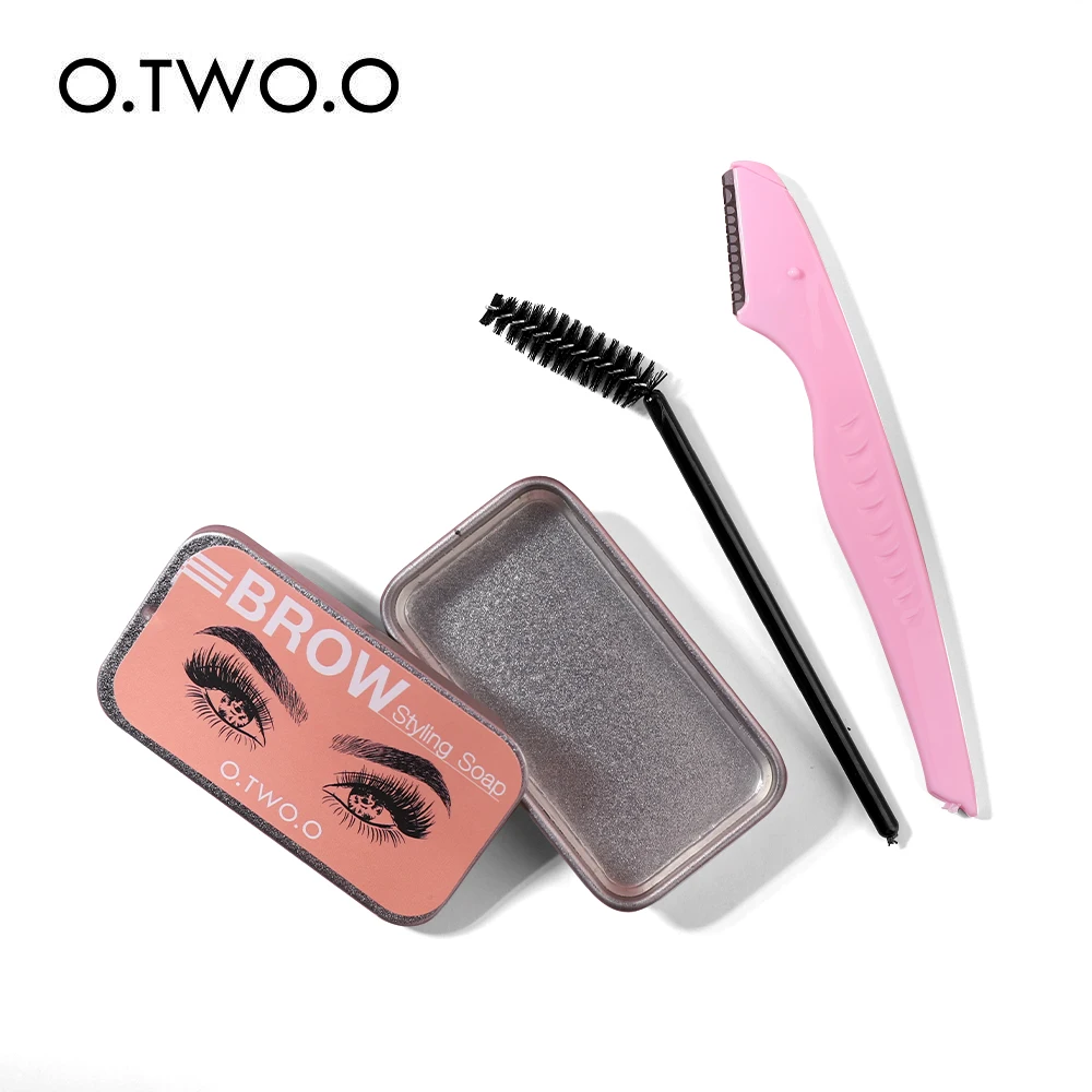 O.TWO.O Eyebrow Soap Wax With Trimmer Fluffy Feathery Eyebrows Pomade Gel For Eyebrow Lamination Makeup Soap Brow Sculpt Lift