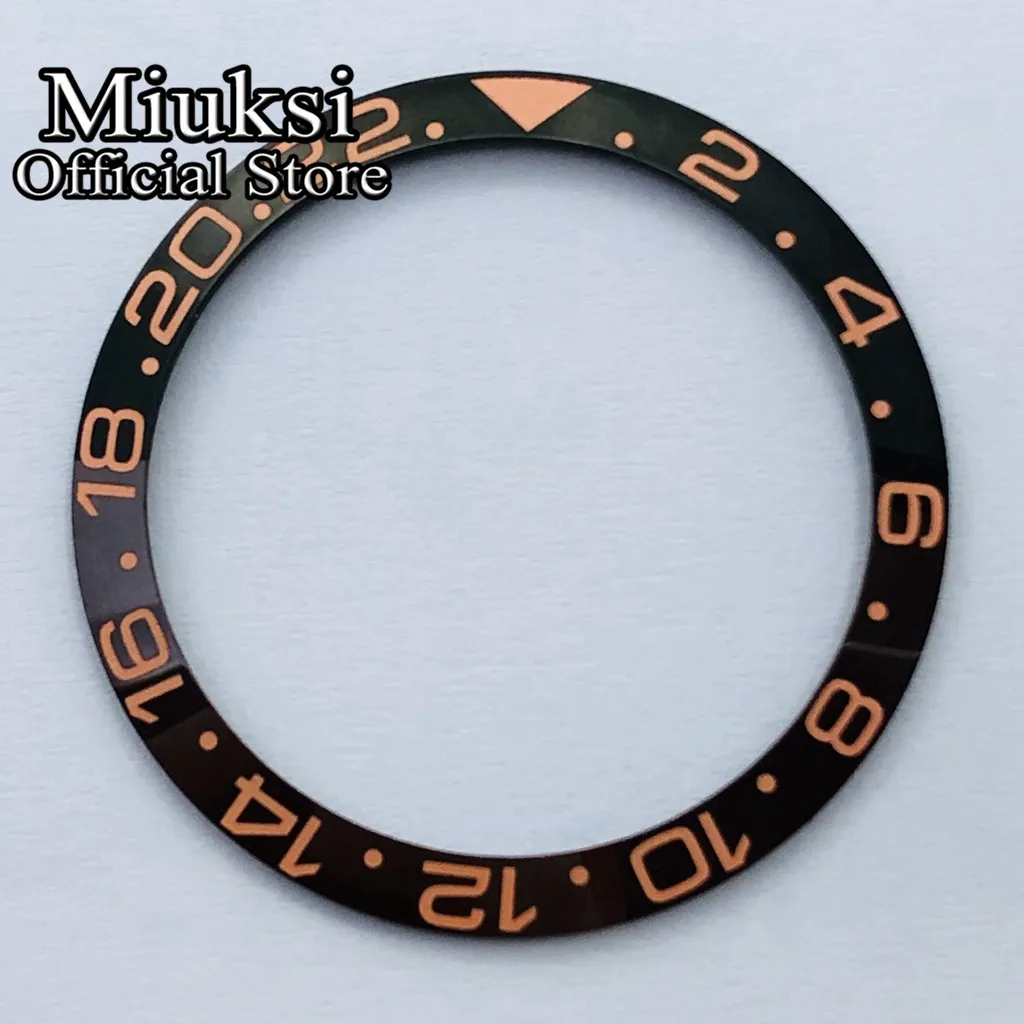 Miuksi 35.4mm black blue green ceramic bezel fit miuksi 38mm case