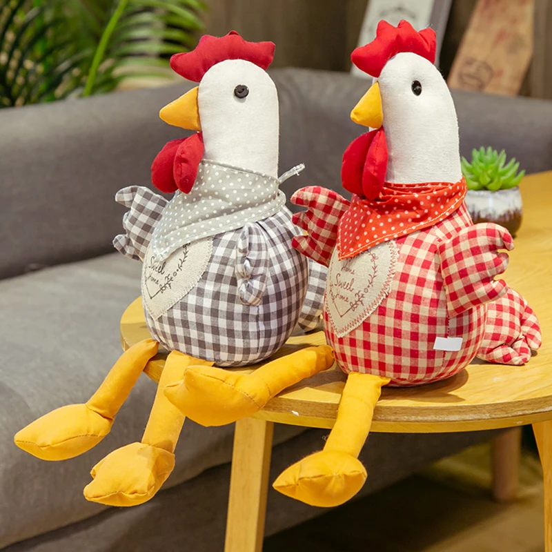 40cm dos desenhos animados boneca de frango recheado de pelúcia animal galo crianças brinquedos macio mr. galo bonecas presentes aniversário bonito decoração da sua casa