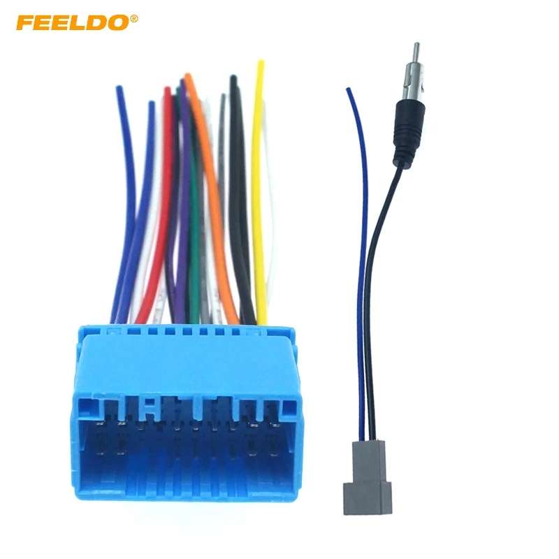 

FEELDO 1set Car Audio Stereo Head Unit Harness With Radio Antenna Adapter Cable For Honda/Acura/Mazda/Suzuki #CT1577