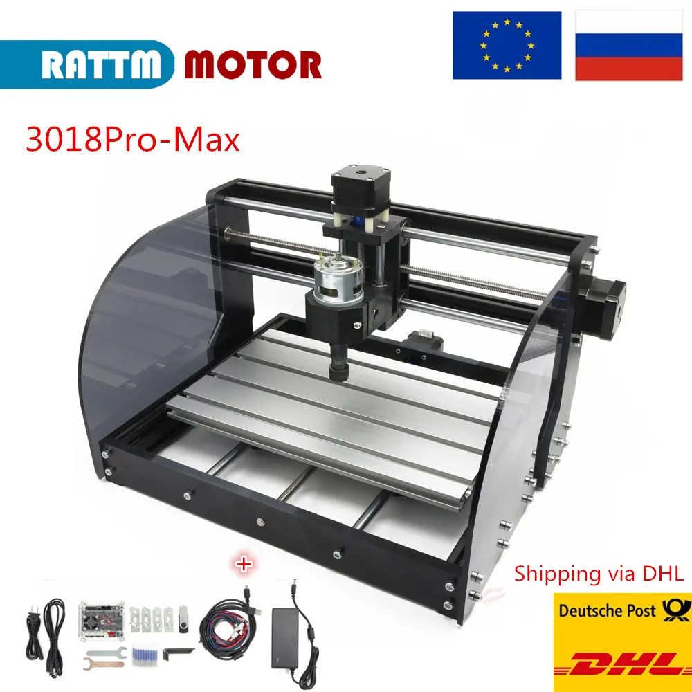 3 Axis 3018 Pro Max CNC Mini Laser engraving Machine GRBL Control with ER11 collet and MPG off line Controller