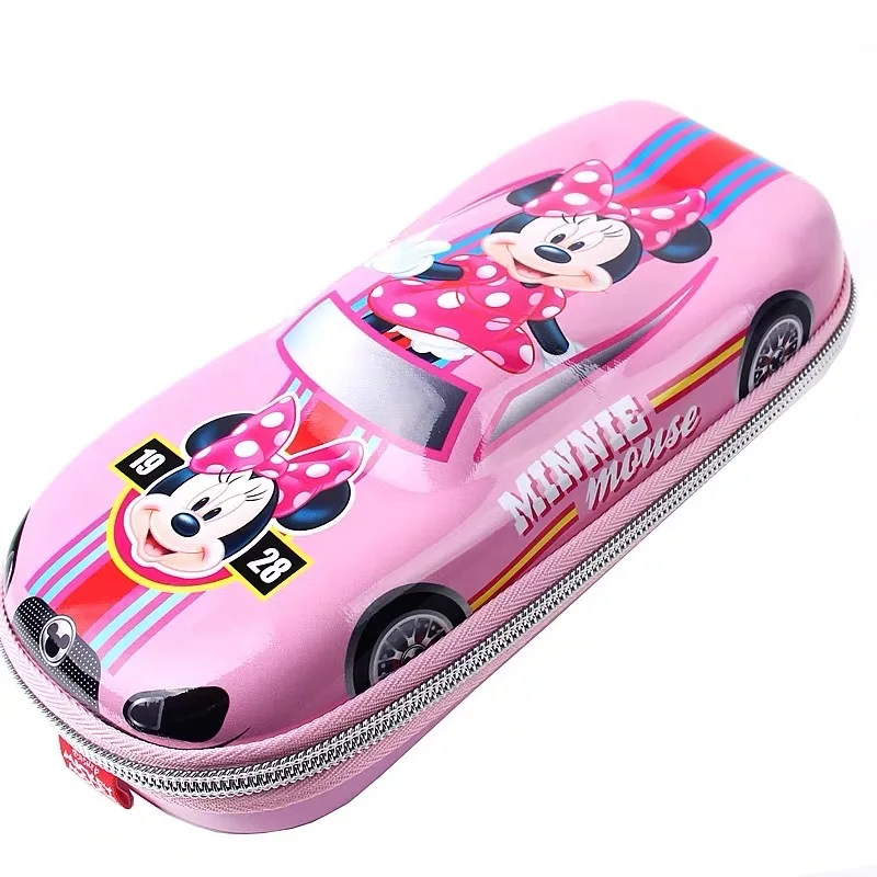 Disney stationery box cartoon car shape pencil case 3D embossed large capacity pencil bag school supplies birthday gift