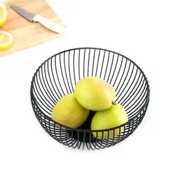 Nordic Style Iron Art Fruit Storage Basket Home Organizer Bowl For Vegetable Snacks Candy Kitchen Table Dining Decoration Tool