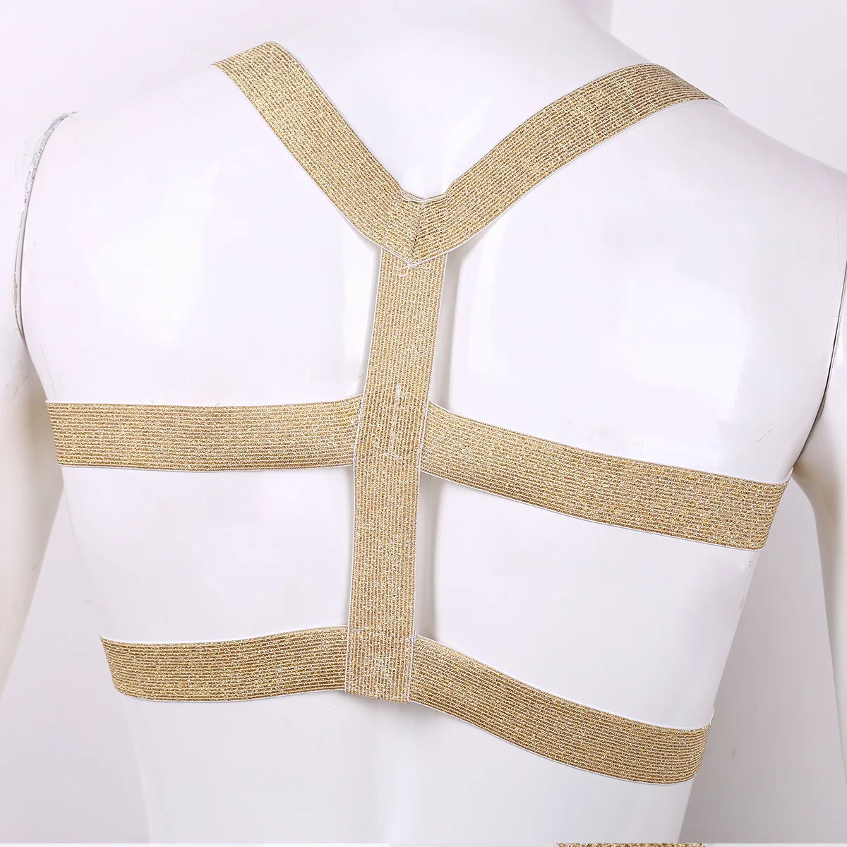 Men Shoulder Harness Straps Elastic Body Chest Harness Belt Shoulder Muscle Support Brace Sexy Clubwear Cosplay Costume Belt