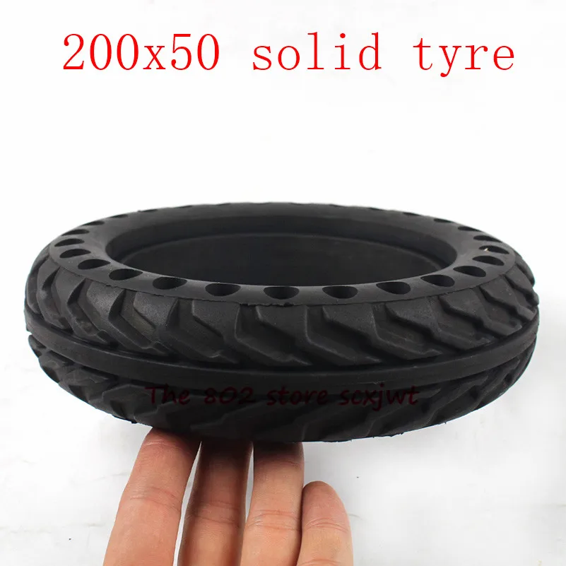 

High Quality 200x50 Explosion-proof Electric Bike Scooter Tubeless Tyres 8 Inch Motorcycle Solid Wheel Tires Bee Hive Holes