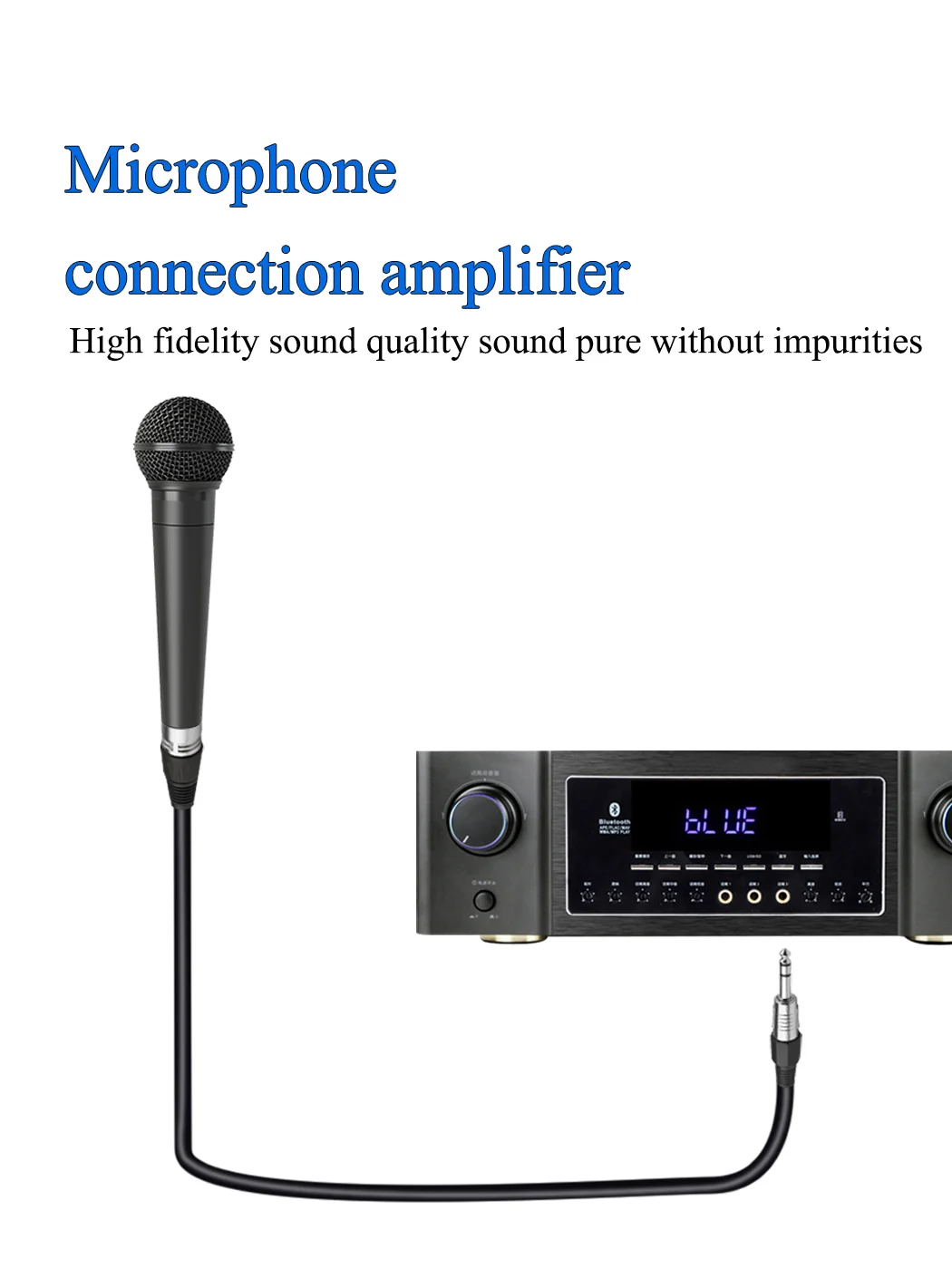 JORINDO cable de micrófono macho XLR de 2M/6,4 pies, conector de audio macho xlr de 6,5/6,35 MM, amplificador y mezclador