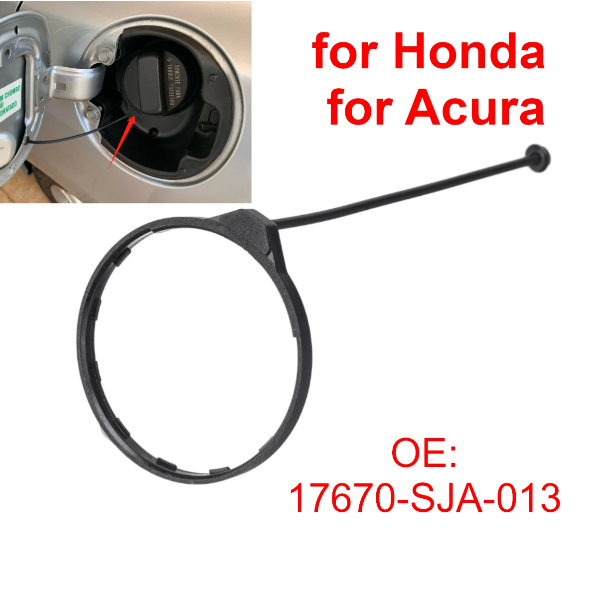 Car Petrol Diesel Oil Fuel Cap Tank Cover Line with Ring 17670SJA01 for Honda Civic CRV Accord Jazz City Odyssey for Acura