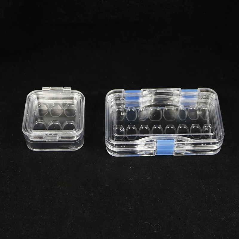 

1PC Dental Veneer Tooth Box With Membrane Transparent Storage Box For Protecting Denture Inlay