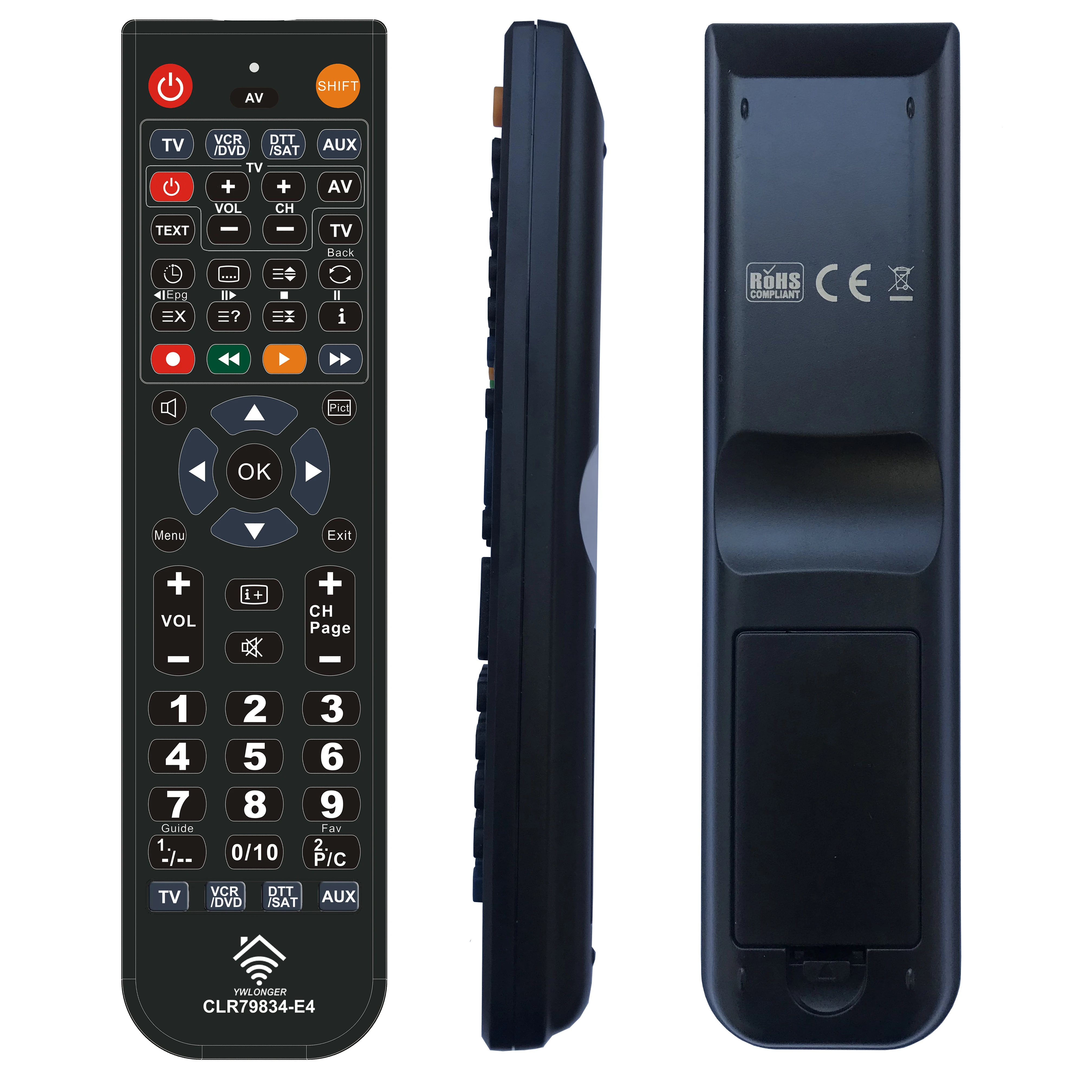 (NOT CONTAIN SHIPPING)LONGER IR PRC CLR79834-E4, PROGRAMMED BY PC/PHONE, REPLACE ALL ORIGINAL REMOTE CONTROL