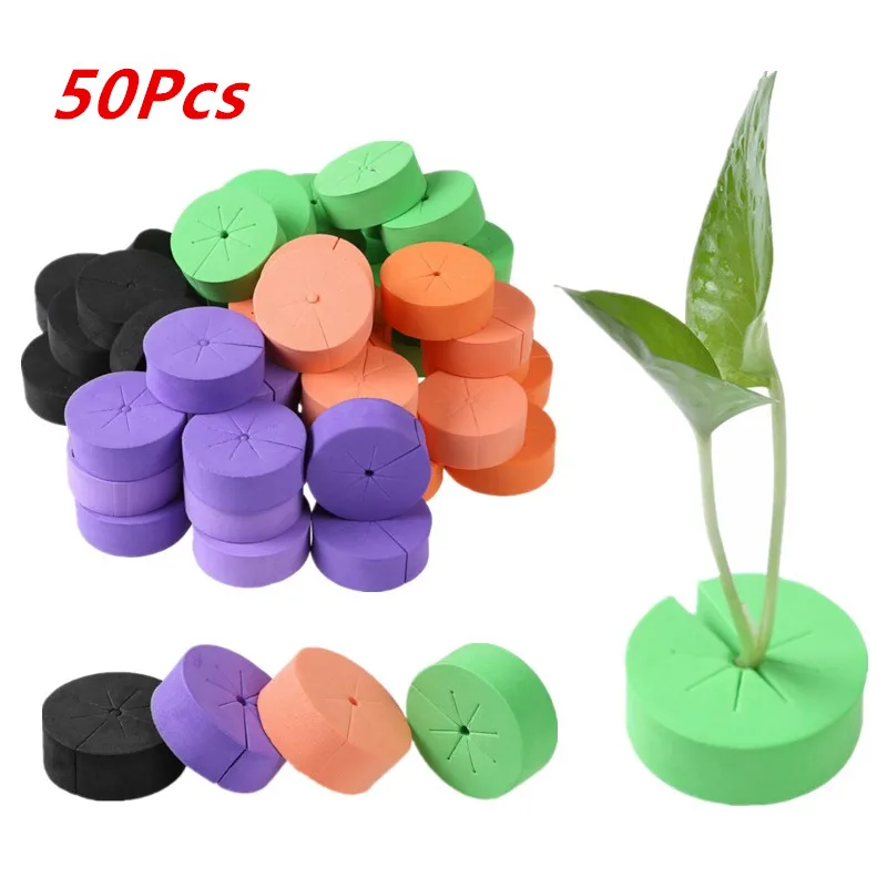 

50Pcs Garden Clone Collars Soilless Cultivation Seedlings Planted Sponge Hydroponic Vegetable Cultivation Cloning Collar Inserts