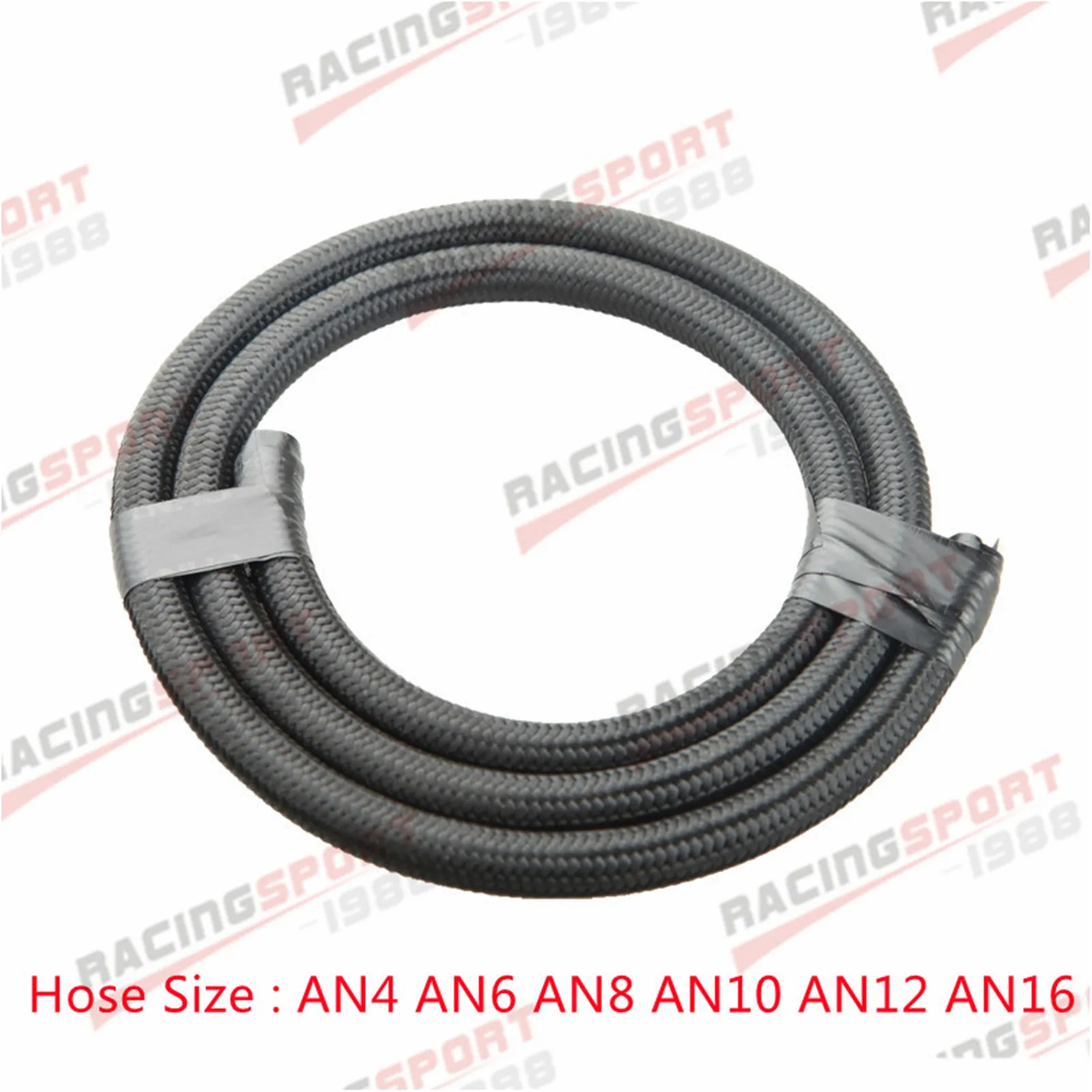 AN4 AN6 AN8 AN10 AN12 AN16 Nylon Abdeckung Geflochtene Öl Kraftstoff Gas Linie Schlauch Schwarz