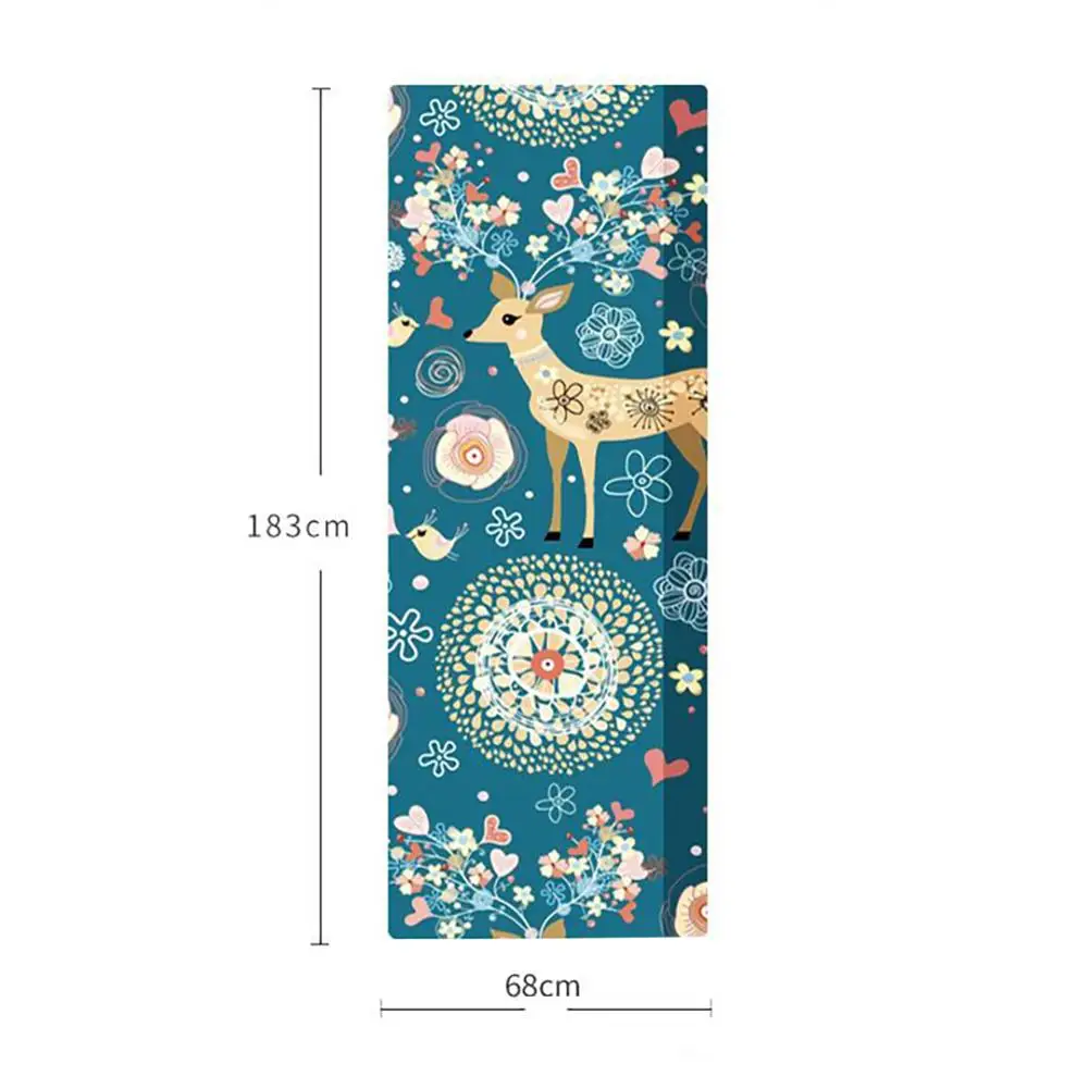 Fashion Deer Flower Printed Anti-slip Fitness Exercise Yoga Pilates Mat Carpet