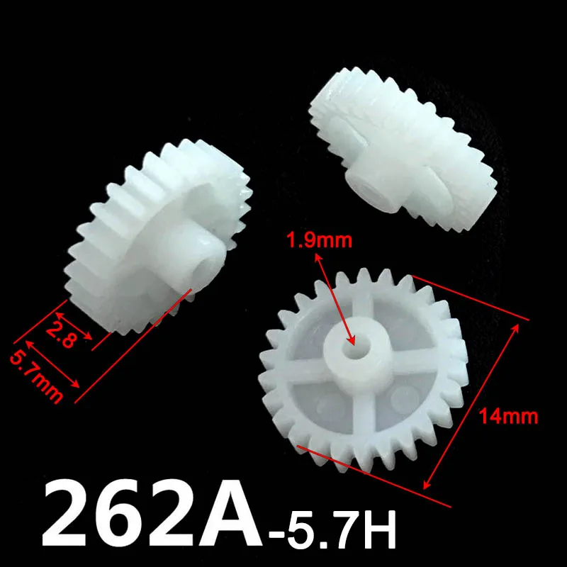 26 Tooth 0.5M Gear 14mm Diameter Hole Tight for 2mm/ 2.5mm/ 3mm Shaft Plastic Gearwheels DIY Model 262A 262.5A 263A