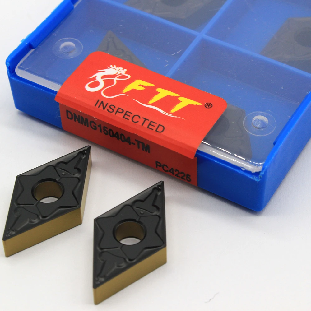 10 Buah Pisau DNMG150404 TM PC4225 Carbide Sisipan Kualitas Tinggi Sisipan Alat Pemotong CNC Alat Bubut Cutter untuk Baja