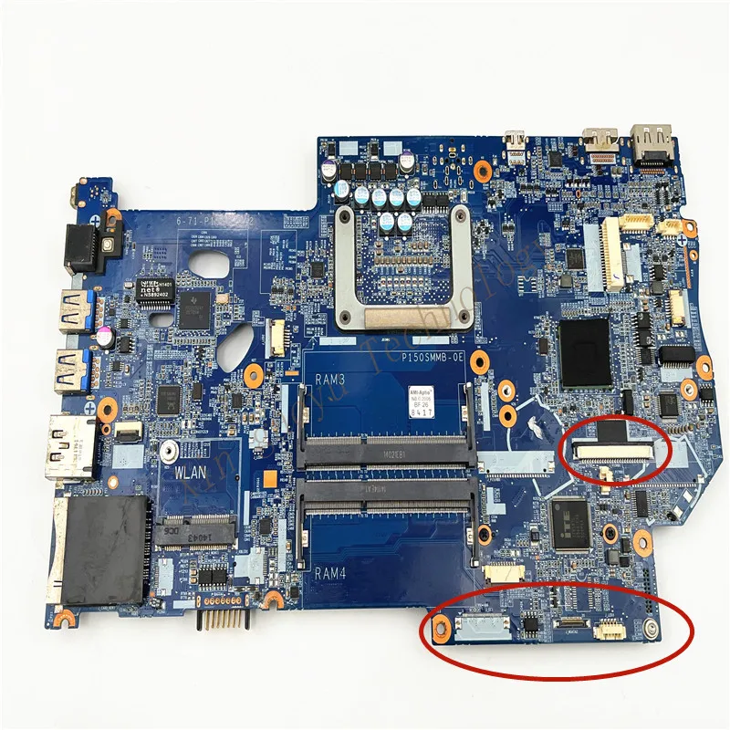 Laptop Motherboard FOR CLEVO P150SM P151SM P150SMMB K670D Motherboard 6-71-P15S0-DA2 6-77-P157SMA0-DA2 100% tested ok