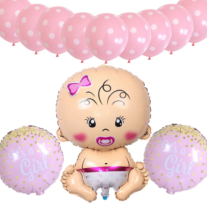 13 pcs baby shower birthday party decoration balloon pacifier baby 18 inch aluminum film balloon 12 inch latex balloon wholesale