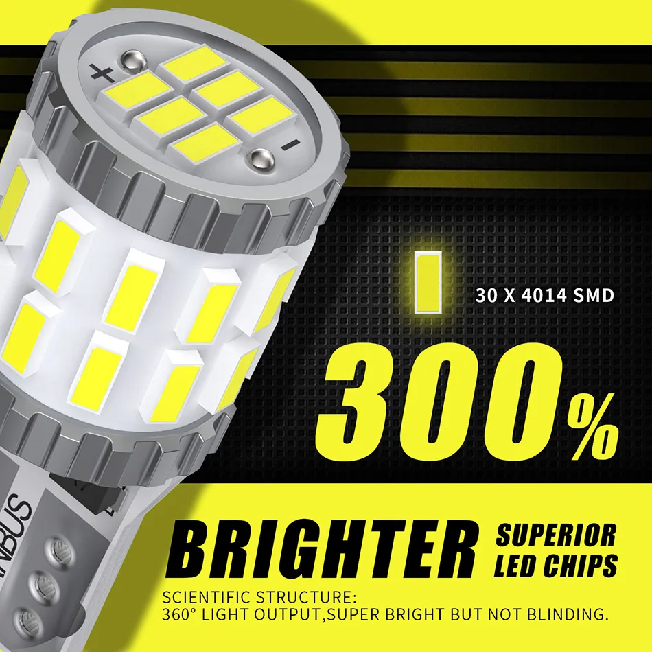 AILEO 2pcs W5W T10 LED Bulbs Canbus For Car Parking Position Lights Interior Light For BMW VW Mercedes Audi A3 A6 A4 BMW E60 E90 view 3